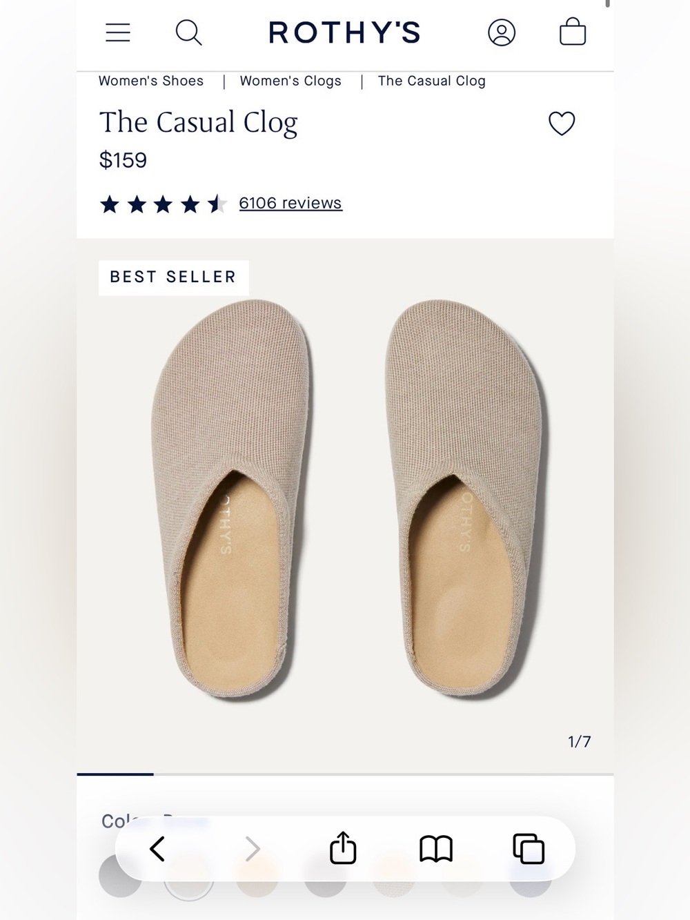 Rothy’s casual clogs